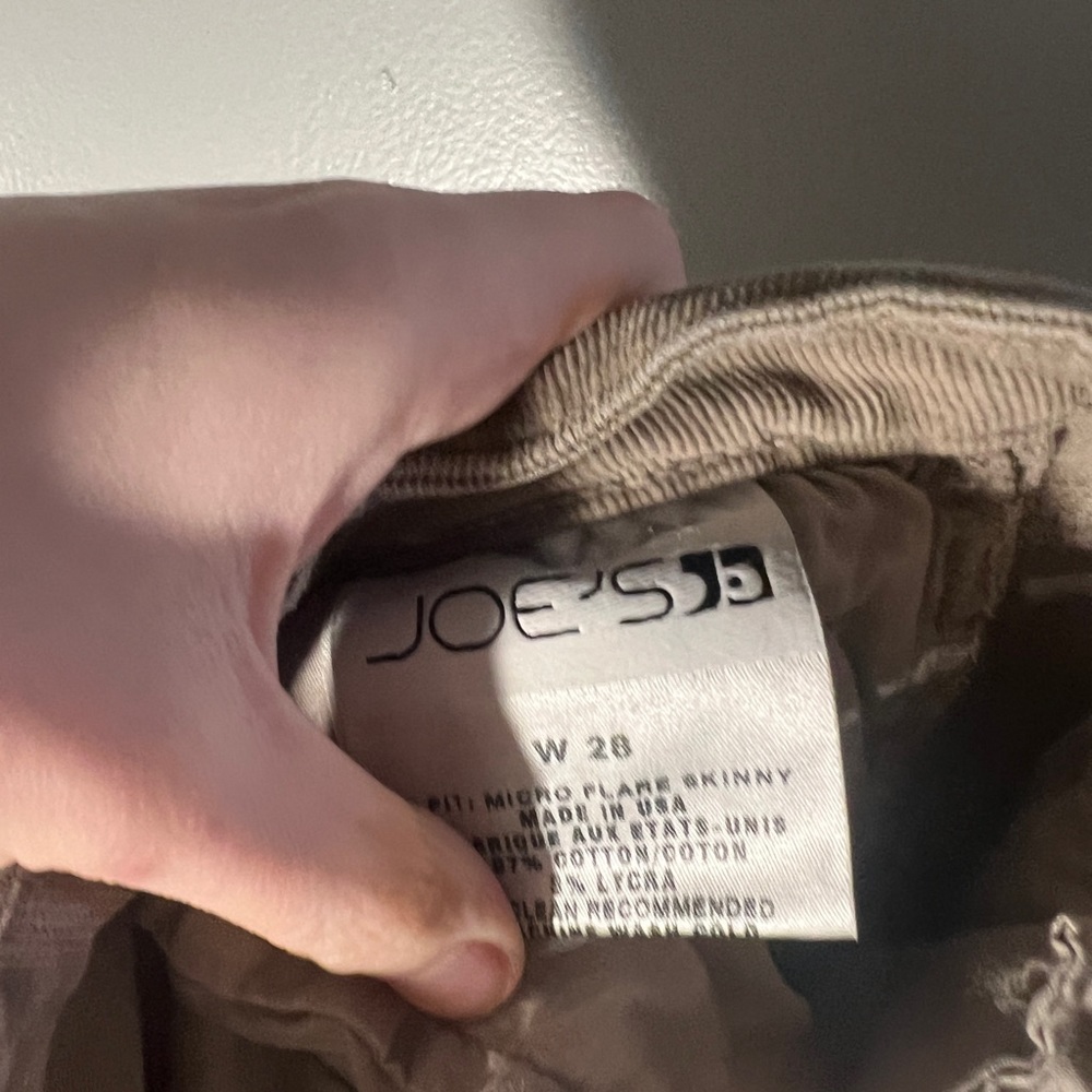 Joes Cordorouy pants, size 28 waist